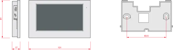 Dimensiuni SmartLiving AlienG - tastatură touchscreen