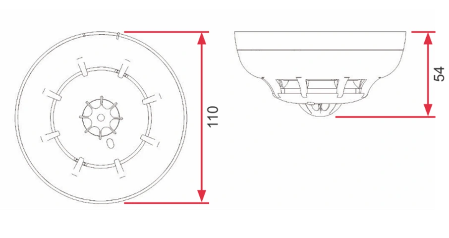 ED300 - Detector combinat de fum și temperatură