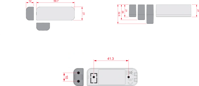 Inim Air2-MC400 - Contact micro-magnetic wireless