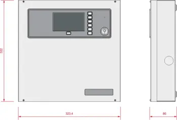 Inim Previdia C100S-G - Centrală detecție incendiu adresabilă cu o buclă, 240 elemente
