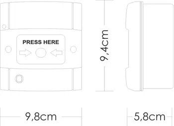 Olympia BSR-5136/MAR – Buton manual adresabil cu izolator integrat, cu certificare pentru utilizare în domeniul naval