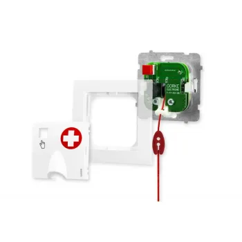 Gorke SPR-PC2/AA/BAT - Buton de alarmă cu șnur și buton SOS , 1 buton, montaj îngropat